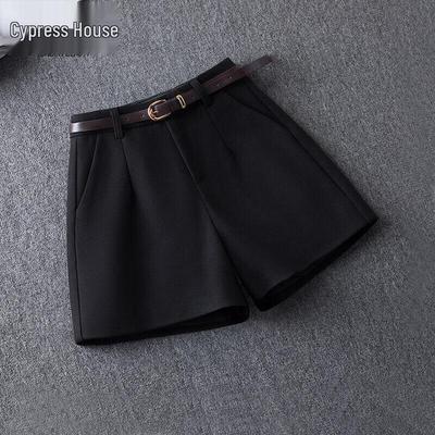 Si Bai She Women's High-Waist Wide-Leg Casual Shorts