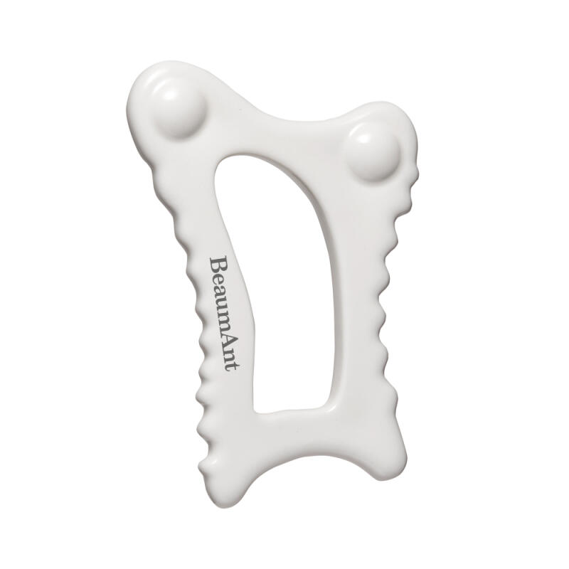 BEAUMANT Natürliche Weiße Tonkeramik Selbst-Gua Sha Massagegerät