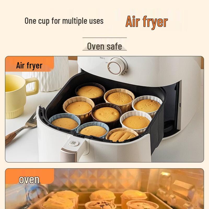 Kraft Paper Rolled-Edge Baking Cups