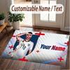 Custom Rug Jude Bellingham Pattern Print Name Text Soft Non‑Slip Floor Carpet for Home Indoor Decoration