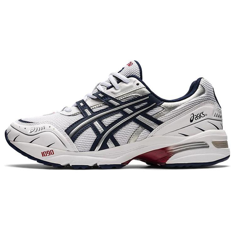 

Asics Gel-1090 Ткань Синтетическая кожа Ретро Повседневные Спортивные Прочные Низкие Кроссовки Унисекс Белый Синий 1201A484-101 37