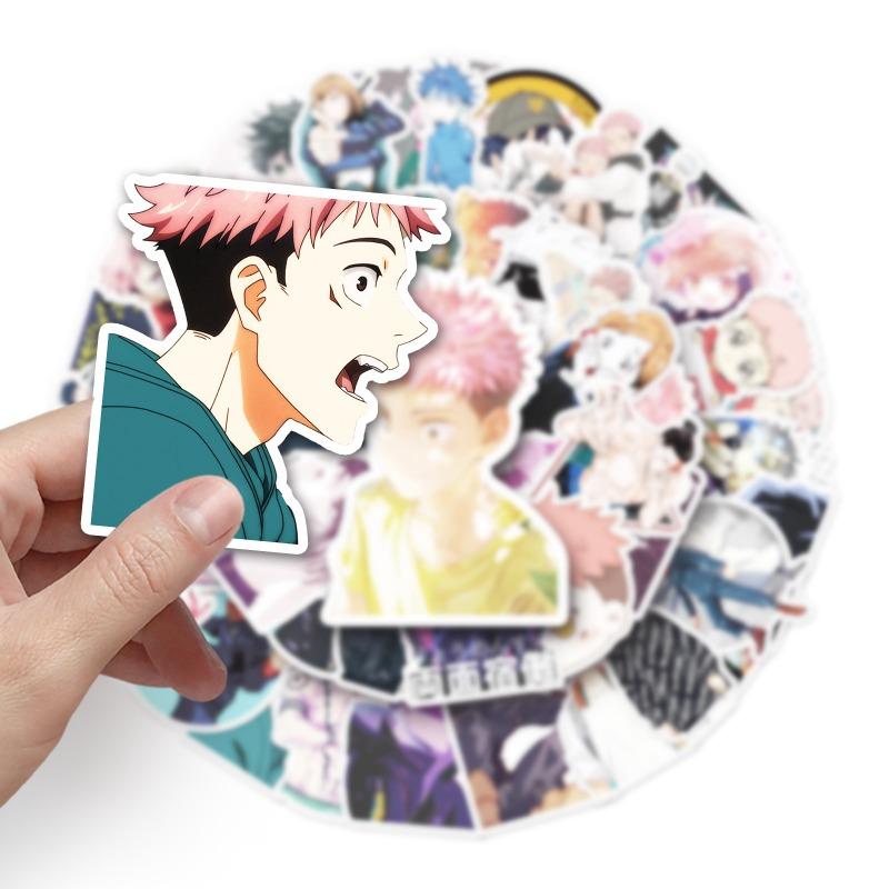 10/50 Stück Cartoon Jujutsu Kaisen Anime Aufkleber Dekoration für DIY Laptop Skateboard Notizbuch Gitarre Helm Aufkleber Decal