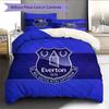 Everton F.C.  Pattern Bedding Quilt Set  Home Decoration  Gift (1 * Duvet Cover + 2 * Pillowcase  Without Core)