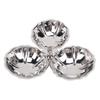 304 Stainless Steel Serving Plate 3 in 1 Fruit Bowl Snack Plate Reusable Dessert Snack Tray for Home Kitchen Party