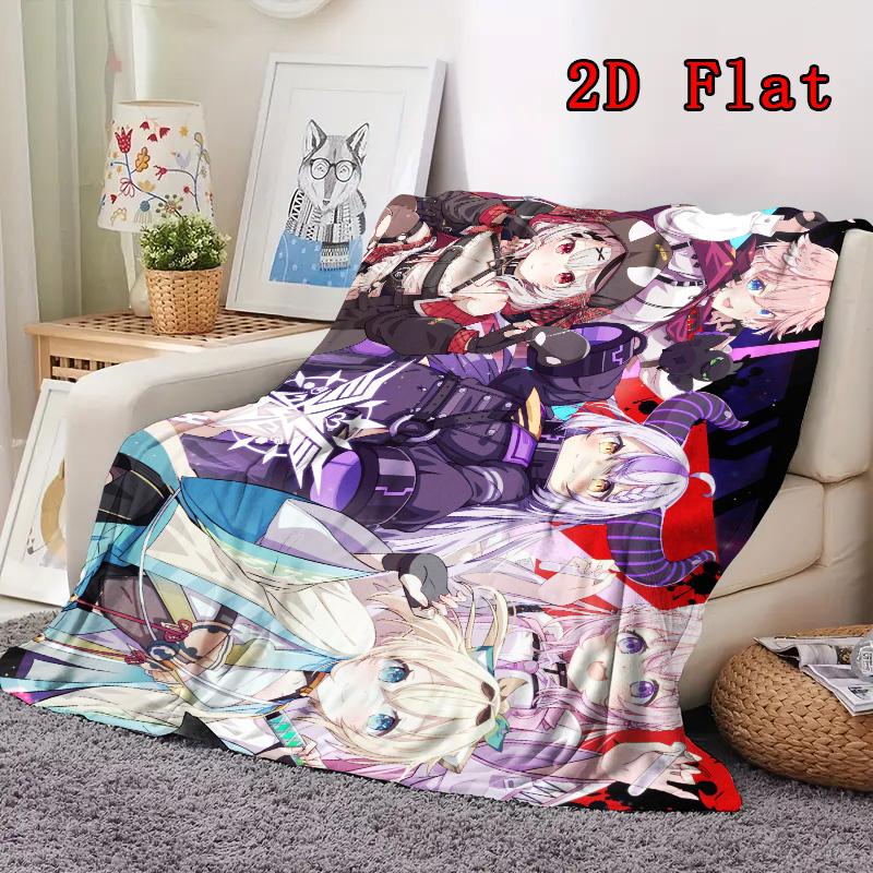 HoloLive & NIJISANJI 2D Flat Pattern Flannel Blanket High quality All Seasons Warmth and Comfort Perfect for Christmas Gifts.DMT0925263