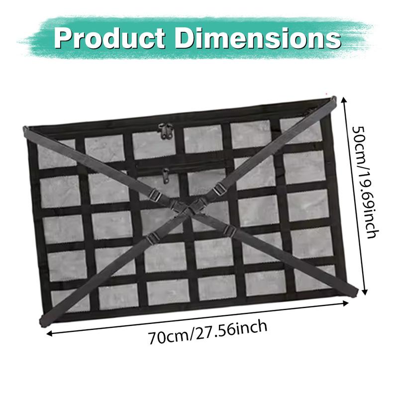 Car Roof Storage Net Storage Organizer Large Capacity Space Saving Car Ceiling Net Storage For SUV Long Trip Camping