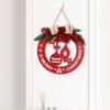 Christmas Colorful Wooden Door Hang Tags With Bells And Reindeer For Joyful Celebrations