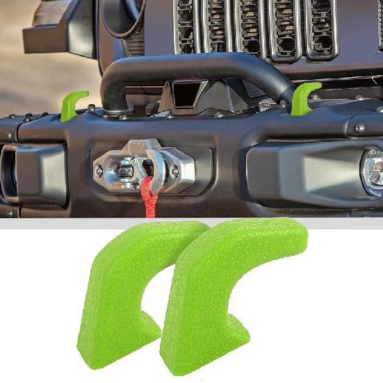 JWWY Bumper Tow Hook Covers Tow Trailer Hitch Receiver Cover Towing Hitch Rubber Sleeve Protector Cover Trim Fit for 2007-2025+Jeep Wrangler JL