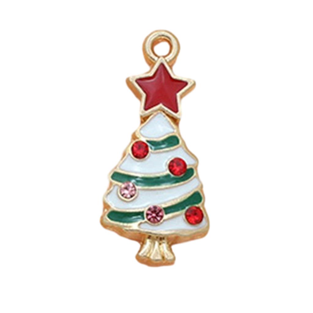 Christmas Tree Charms Jewelry Making Charms Pendant for Necklace Bracelet Earring Making Cristmas Stocking Stuffer