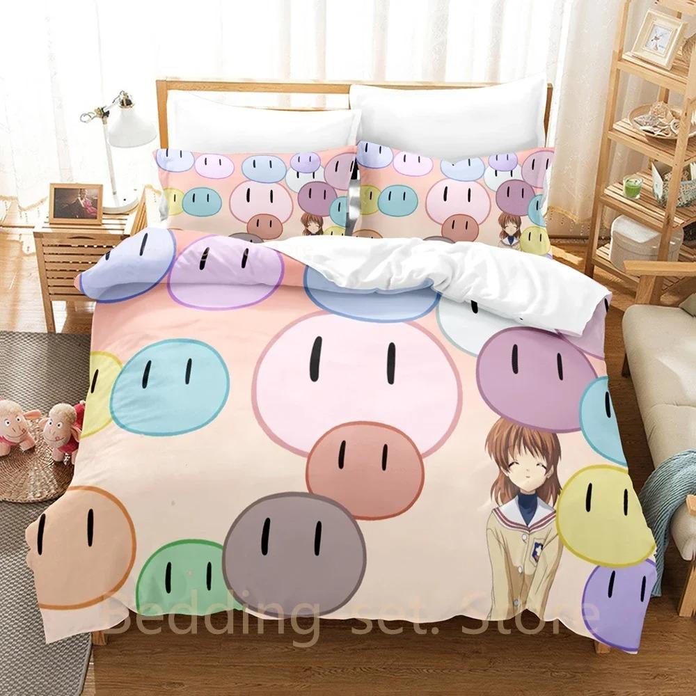Neues Dango Clannad Bettwäsche-Set Einzelbett Twin Full Queen King Size Bettset Erwachsener Kind Schlafzimmer Bettbezug-Sets Anime Bettlaken-Set