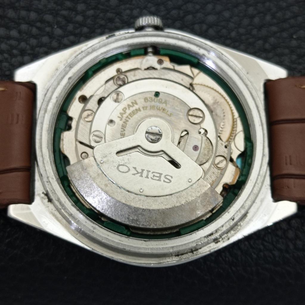 JAPAN VINTAGE SEIKO 5 AUTOMATIC 6309A MENS GOLDEN COLOR DIAL WATCH A701638-5 R206c-a701638