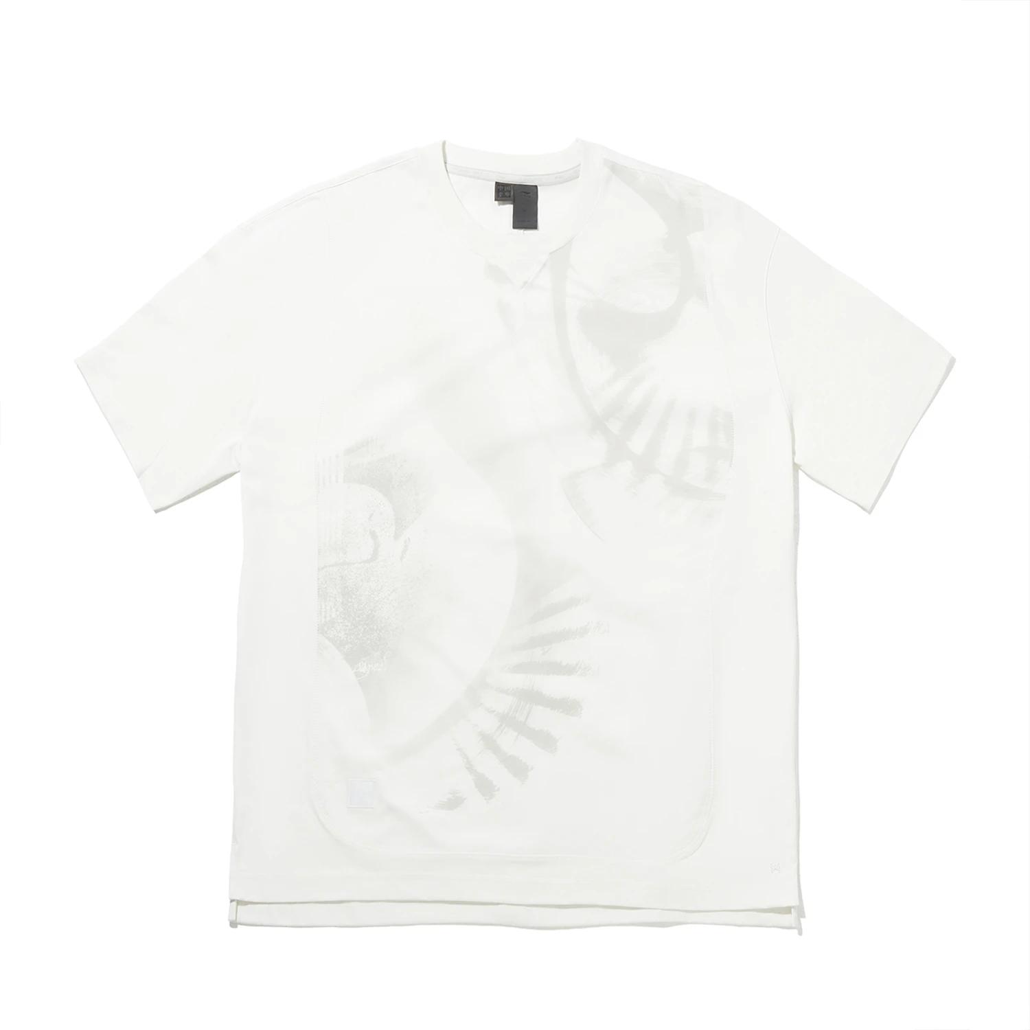 

Li Ning × Джеки Чан Коллаборация Серия Кунг-фу Влагоотводящая Свободный крой Круглый вырез Короткий рукав Футболка Мужские Топы AHSW235-3 S