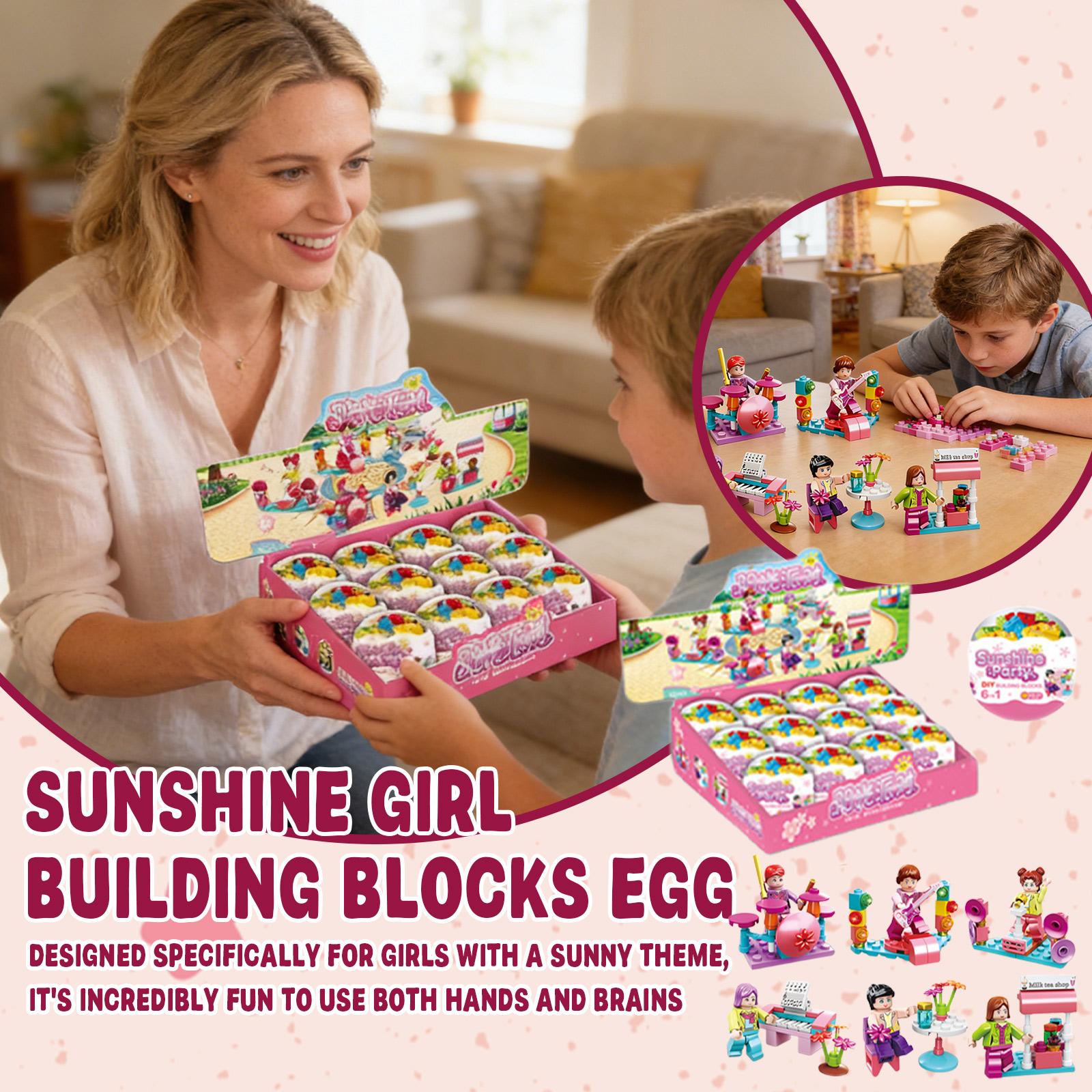 

Building Block Sets,12 Pack Party Girl Theme Toys Building , 6 In 1 STEM Toys Eggs Building Sets, Party Favors For Kids Goodie Bags Prizes Birthday One Size рожевий