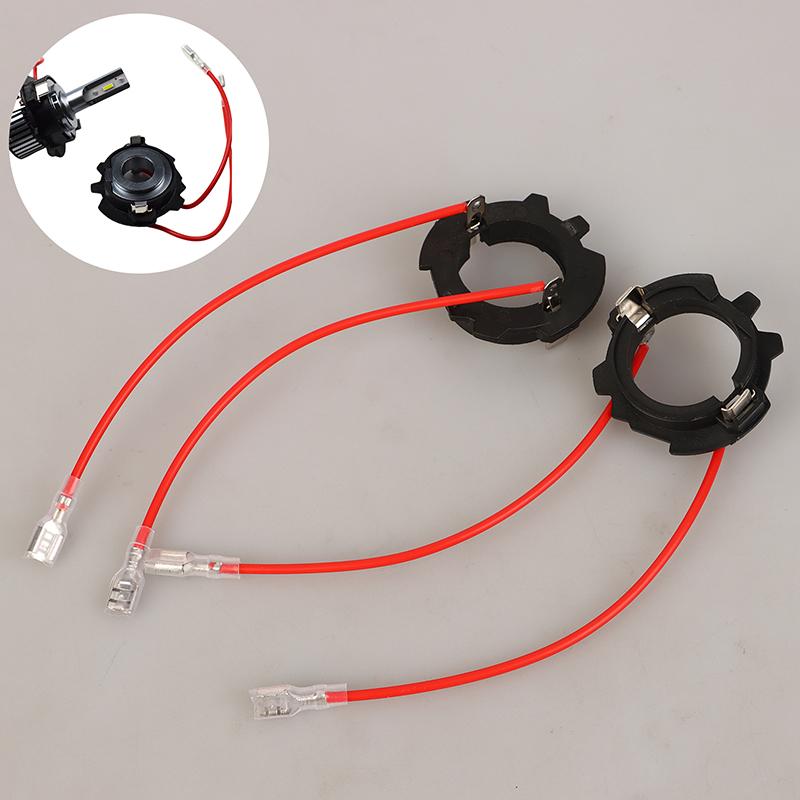 2Pcs For  Plastic Lamp Base Headlight Accessories H7 Led Headlight Bulb Base Adapters Holders Retainers For Golf 5 Mk5