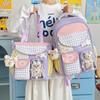 Schoolbag New High-value Japanese Ins Fresh and Sweet Plaid Make-up Bag Girl Light Spring Outing Large-capacity Backpack