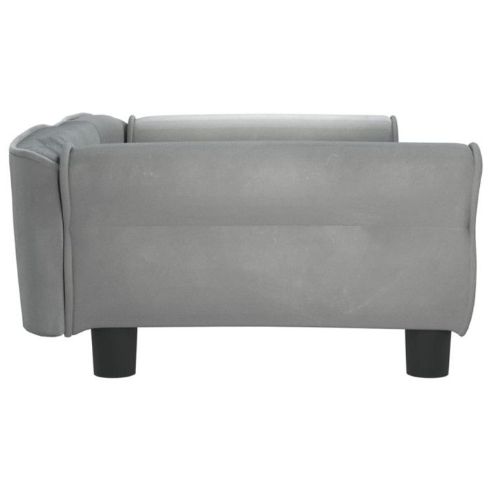 VidaXL Dog Bed, Pet Sofa with Wooden Frame, Basket for Puppies Indoor House, Light Grey 171811
