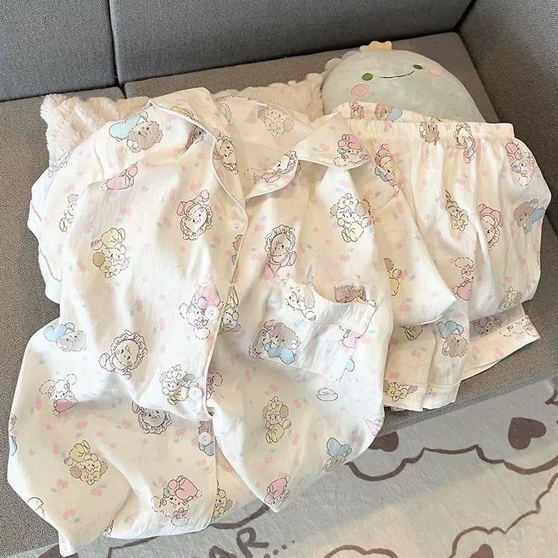 2025 Women's Summer Cloud Cotton Short Sleeve Pajama Set - Casual & Sweet