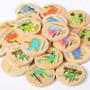 Wooden Dinosaur Matching Game: Early Education Puzzle for Animal Cognition and Focus Training