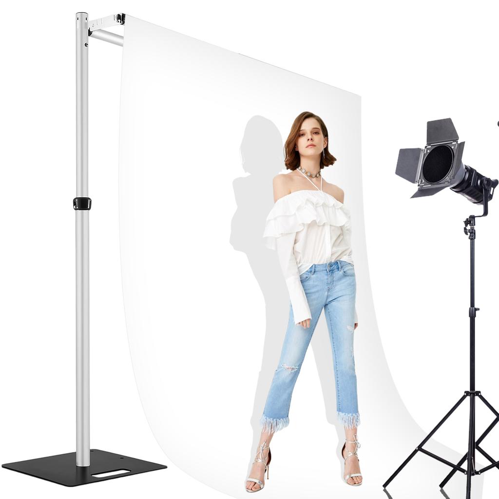 Extendable Backdrop Stand with Steel Base Metal Background Wall Stand for Photography Photo Birthday Parties Wedding Decorations