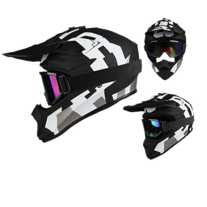 Full Face Off-Road Motorcycle Helmet ABS Material Ventilated Design Dirt Bike Riding Adult Unisex S-XXL