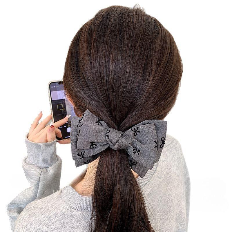 Fabric Sweet Bow Hair Claw Women Elegant Hair Clamp Bun Updo Hair Clips Korean Girls Barrettes Headwear Women Style Accessories