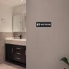 Restroom Sign Unisex for Business and Home, Equipped with Strong Self-Adhesive, Ideal for Office, Business Bathroom, or Toilet Door/Wall Decoration