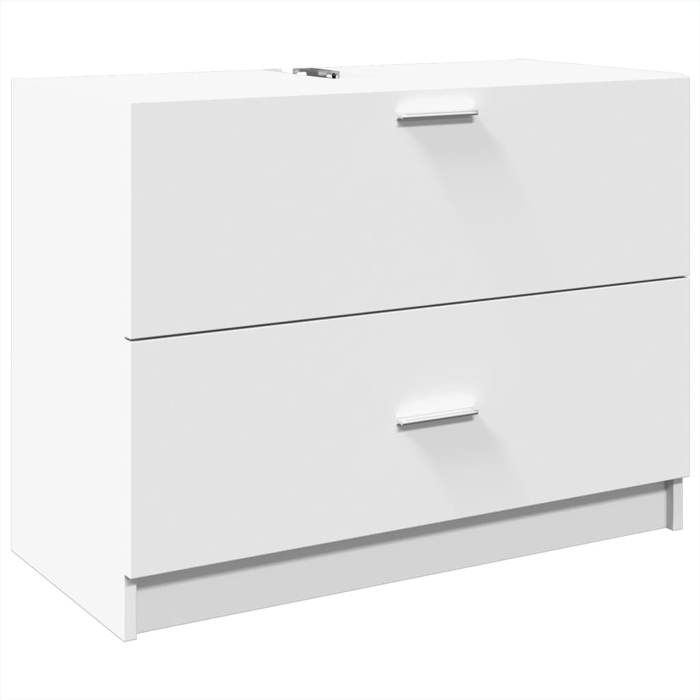 VidaXL White Sink Cabinet 78x37x59 Cm Engineered Wood, Bathroom Cabinet, Bathroom Storage Cabinet, 848115