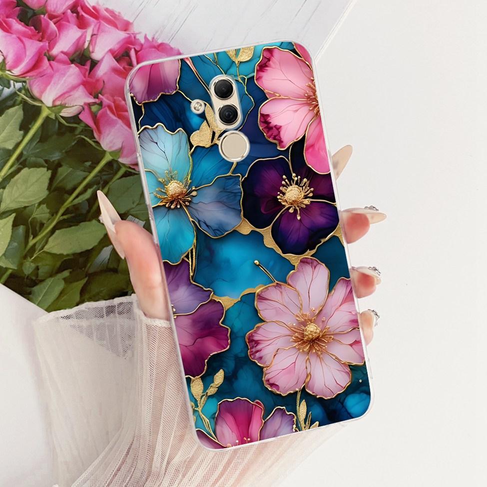For Huawei Mate 20 Lite Case Cover Transparent Cute Fashion Butterfly Funny Painted Casing For Huawei SNE-AL00 SNE-LX1