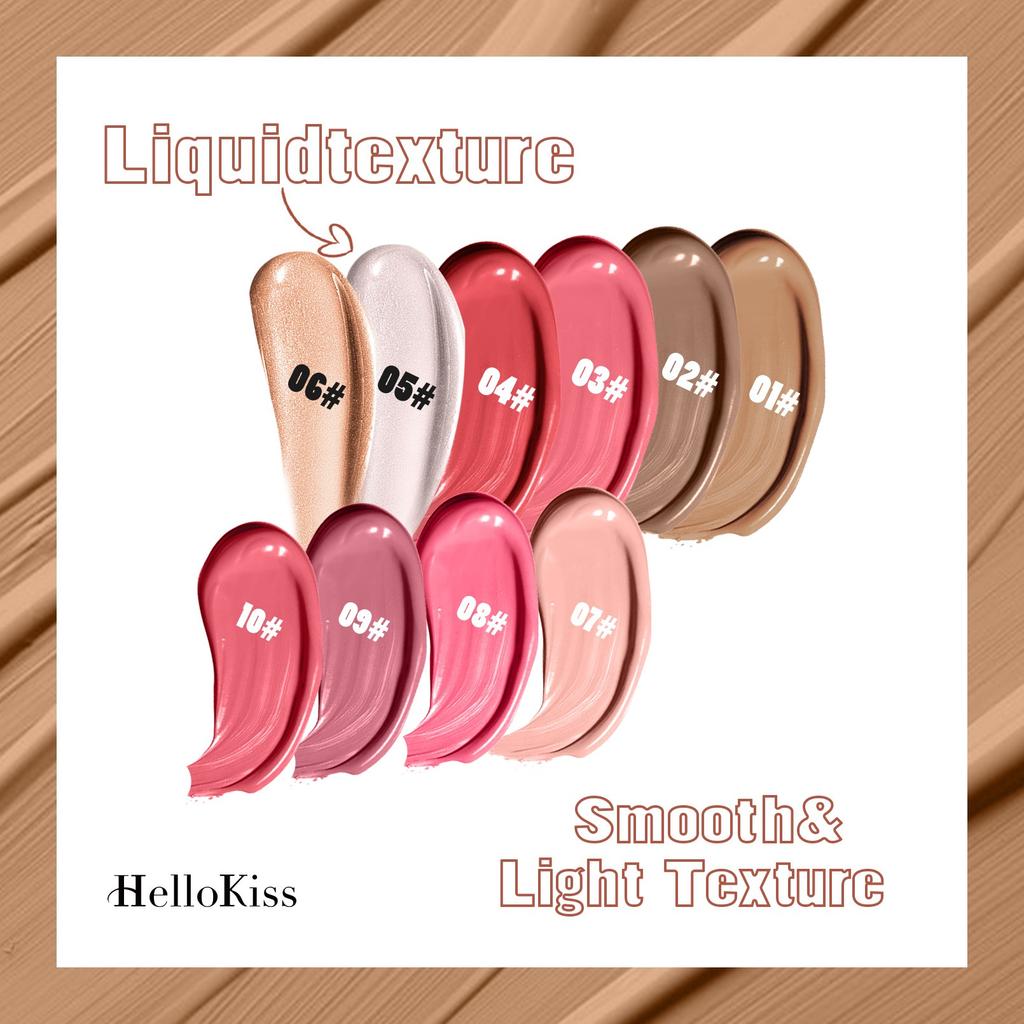 Blush High-gloss Grooming Multi-functional Makeup Pen, Pearlescent Fine Glitter Brightening Facial Grooming Cream