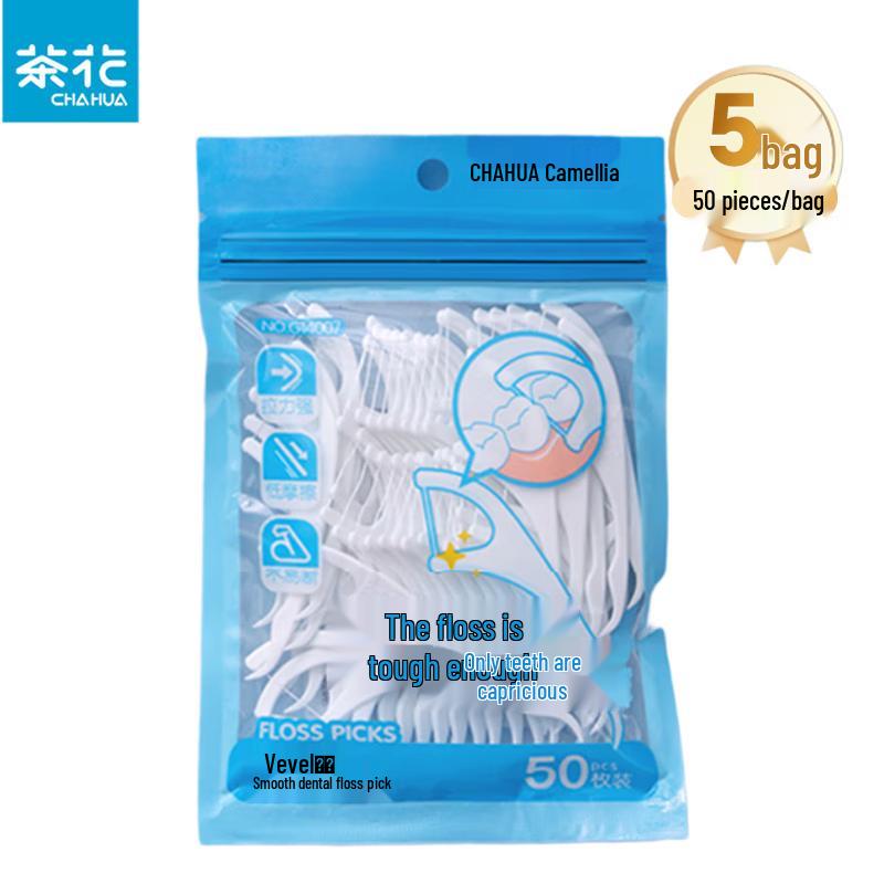 Chahua Fine Smooth Dental Floss Picks, 250 Count