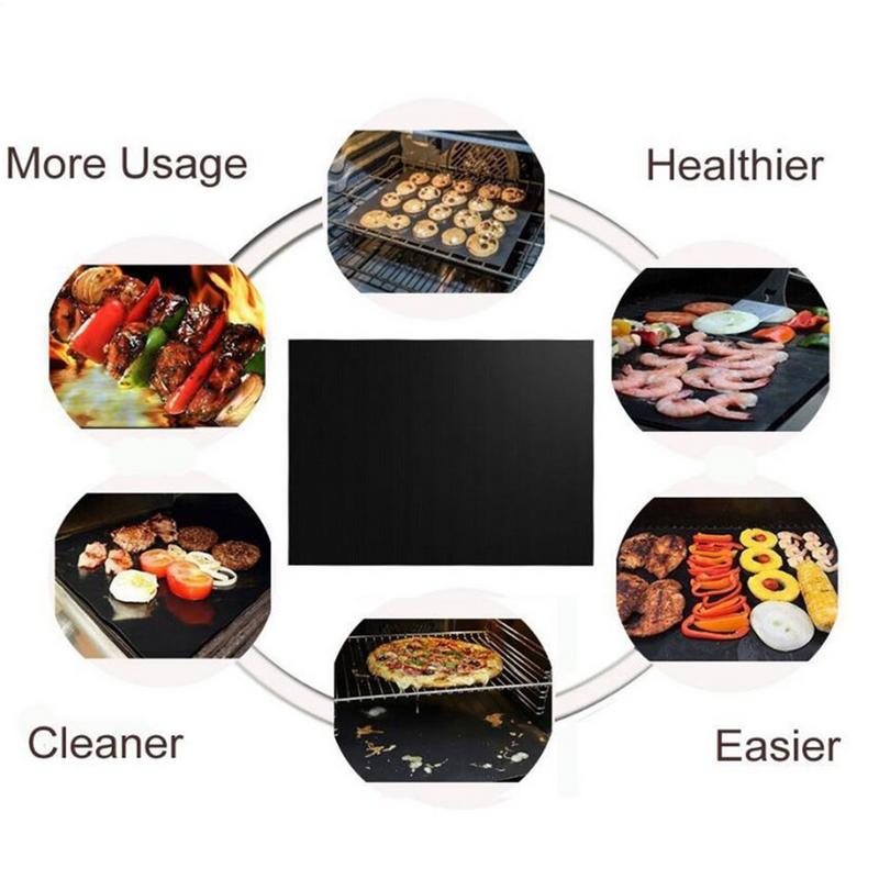 BBQ Mats 3pcs Grill Mats Outdoor Grill Mat Baking Mat Barbecue Tool Non-Stick Oven Liners Outdoor Picnic Party Grilling Mat Tool