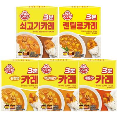 Ottogi 3Mins. Quick & Easy Curry Sauce 5types