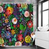 Vibrant Multicolor Floral Print Waterproof Shower Curtain - Stylish, Durable & Easy-Care Choice for Energetic Bathroom Dcor