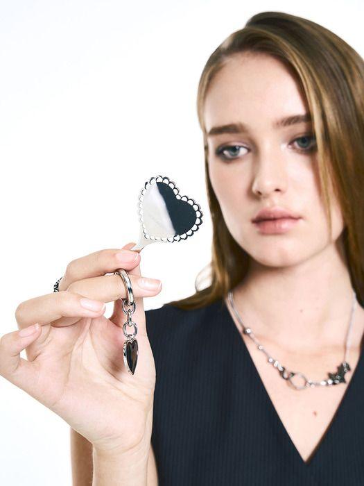 SENTIMENTS NO.607 [silver] MinI HEART MIRROR KEY RinG