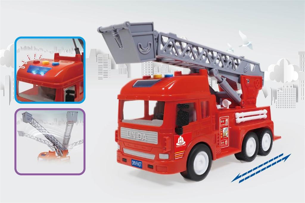 HAC Sound Friction Car Ladder Fire Truck HAC5136