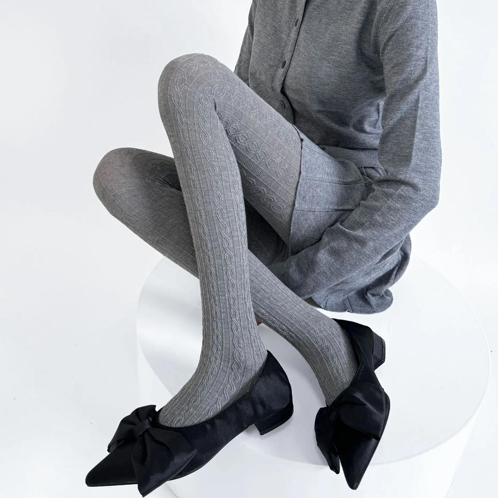 Strumpfhosen Damen Herbst und Winter Dünne Oberschenkelhohe Strümpfe Damen Strumpfhosen Baumwollgestrickte Leggings Strumpfhosen Strumpfhosen Ganzkörperstrümpfe