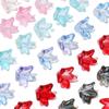 ZW52 20pcs 10x13mm Colorful Lily Cute Flower Glass Bead Charm Handmade Diy Earrings Necklace Bracelet Jewelry Accessories