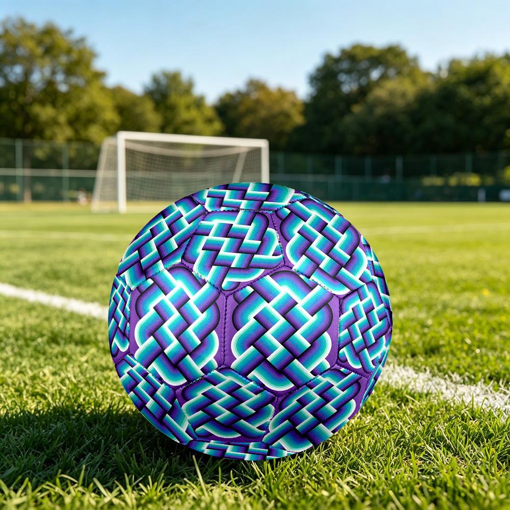 1pc Colorful Knot Size 5 Soccer Ball Professional Match Training Football Indoor &Outdoor Sports Ball Lightweight Durable c6535