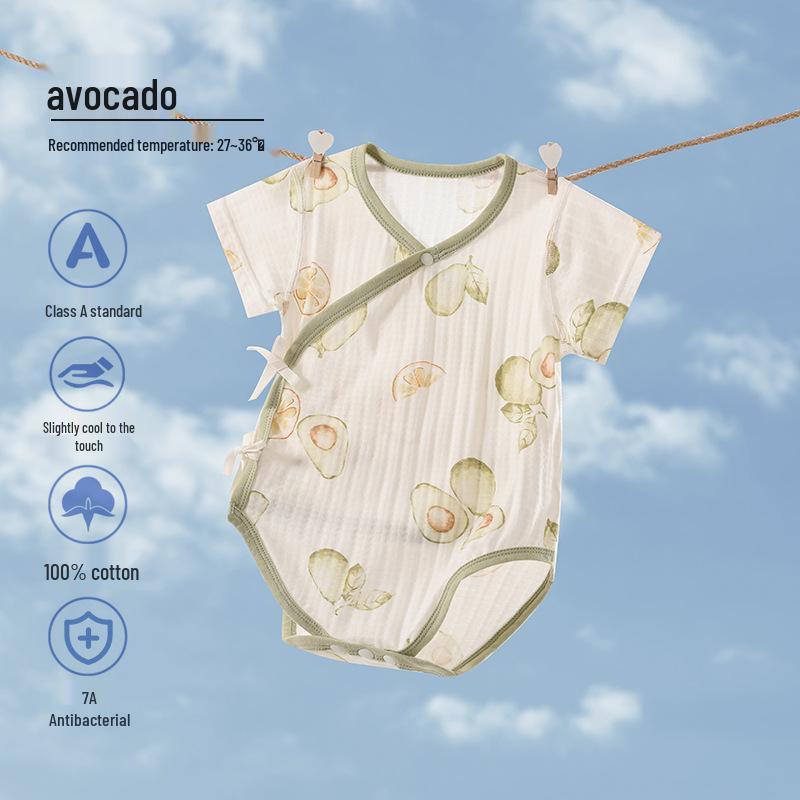 

Дышащий летний хлопковый детский наряд: Легкий, Влаговпитывающий и Мягкий для детей от 0 до 1 года 73