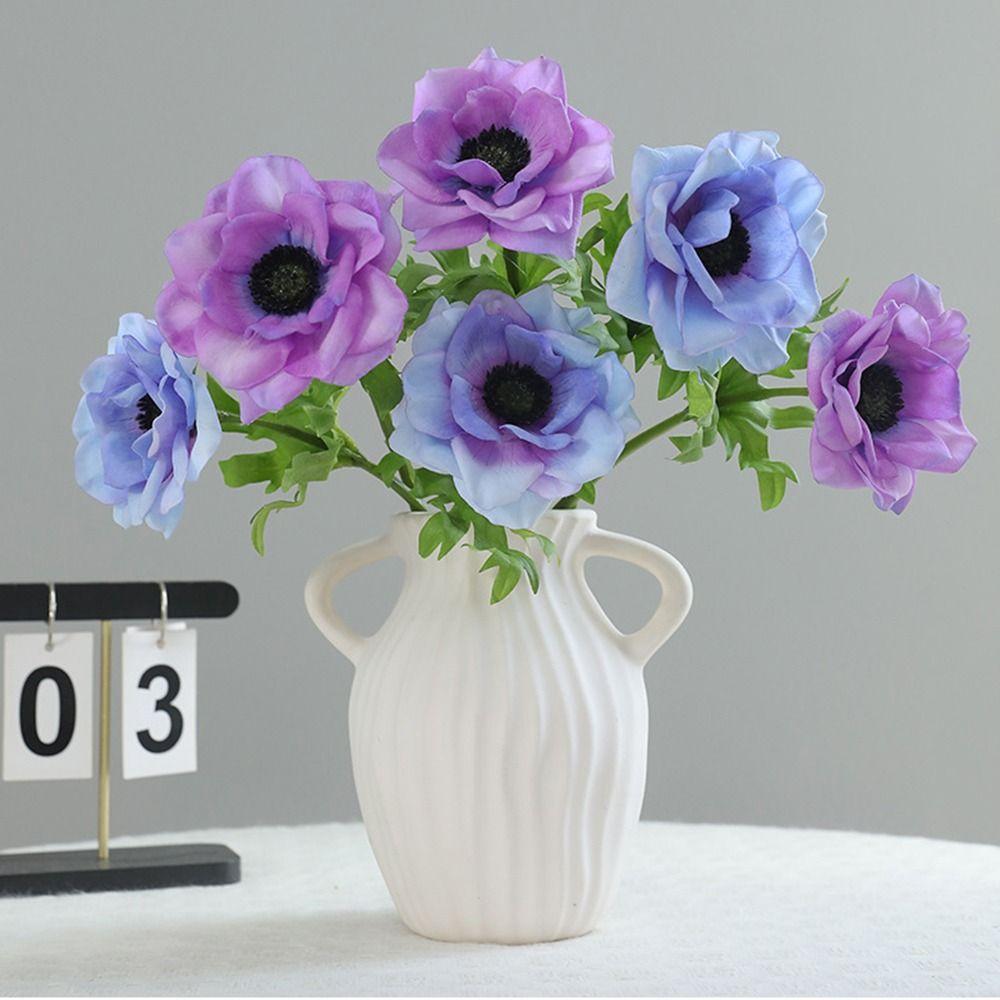 Mehrfarbige Simulationsblume Grüne Blätter Künstliche Blume Lebensechte Kunstblume Hochzeitsdekoration