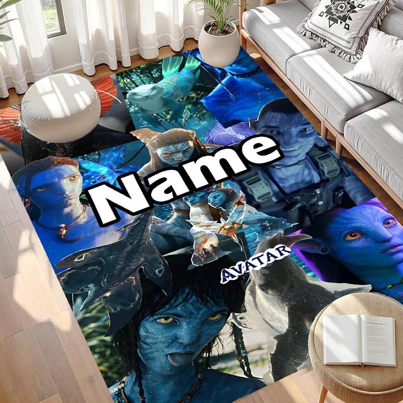 Custom Name Personalized Avatar Print Carpet, Versatile Home Decor Rug, for Playroom, Apartment, Balcony, Entryway, Hallway Gift