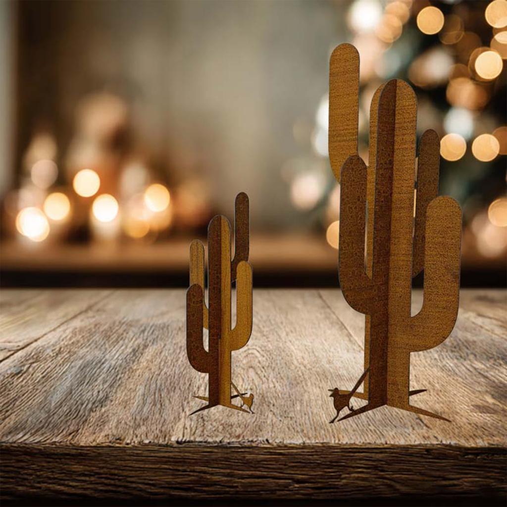 1 Pack 2pcs Home Decoration Cactus Shape Desktop Decoration Ornaments