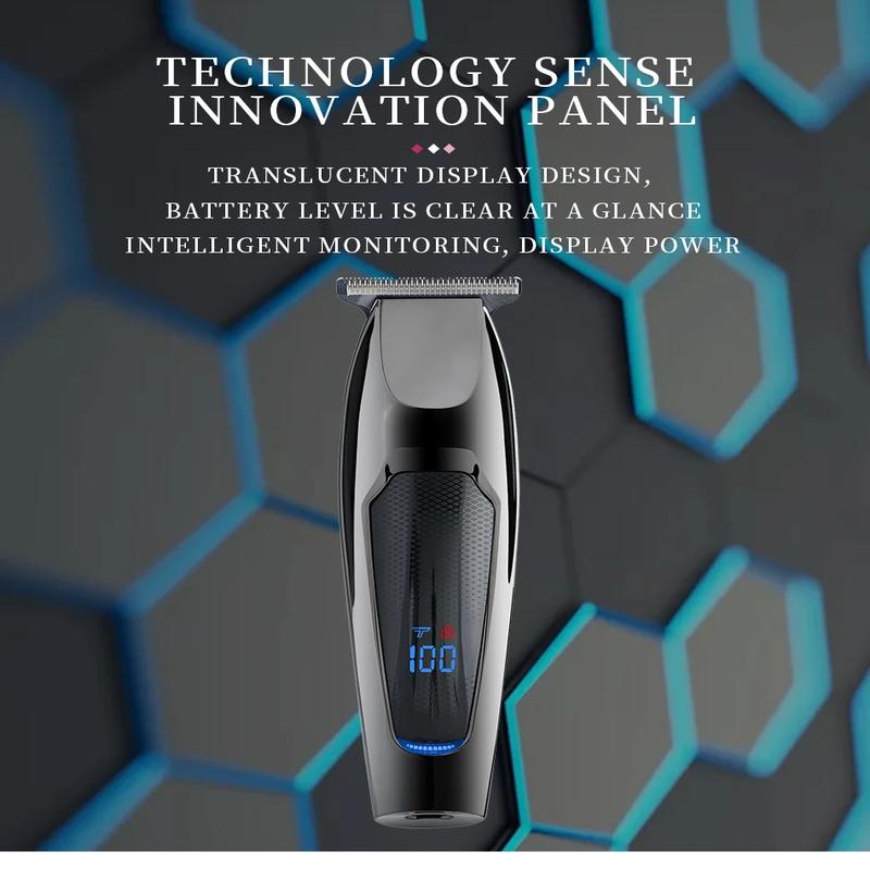 Hair Clipper Cross-border Oil Head Electric Hair Clipper Hair Salon Professional Home Carving Bald Head LCD Digital Display Hair Clipper Beard Trimmer