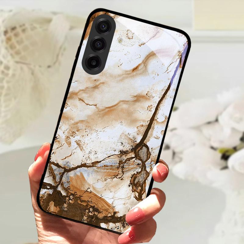 For Samsung Galaxy S25FE Case Fashion Lion Flower Tempered Glass Shockproof Bumper Cover For Galaxy S25 S 25 FE Camera Protector