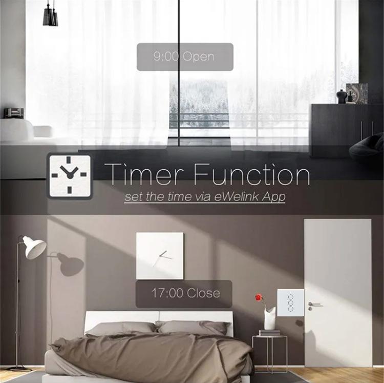 Graffiti Zigbee Smart Curtain Switch with Touch, Remote, and Alexa Voice Control