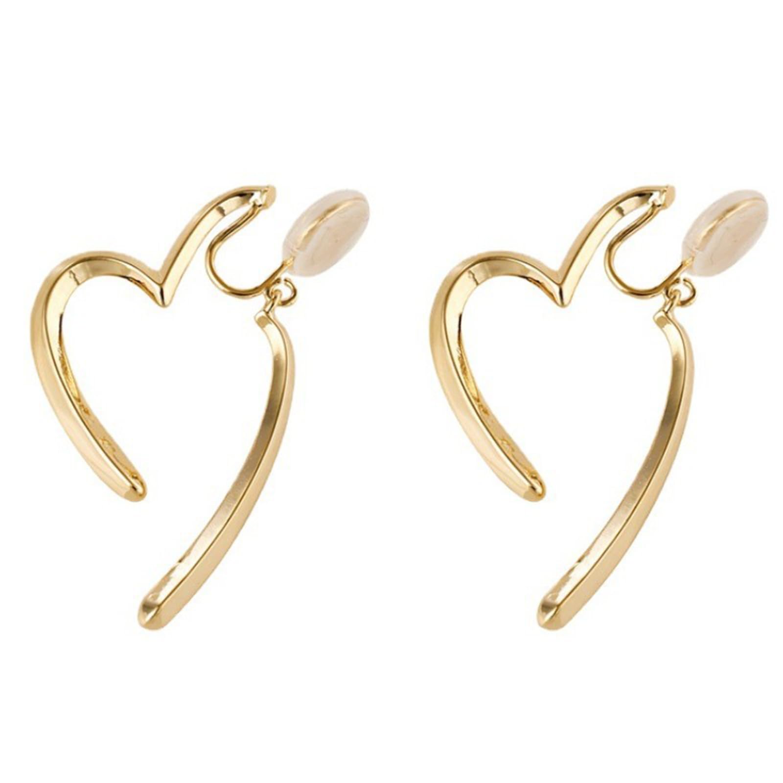 

Heart open everyday silicone cover included Gold earrings, heart, gold, silver, comfortable, adult, cute, asymmetrical, casual, elegant, gorgeous,