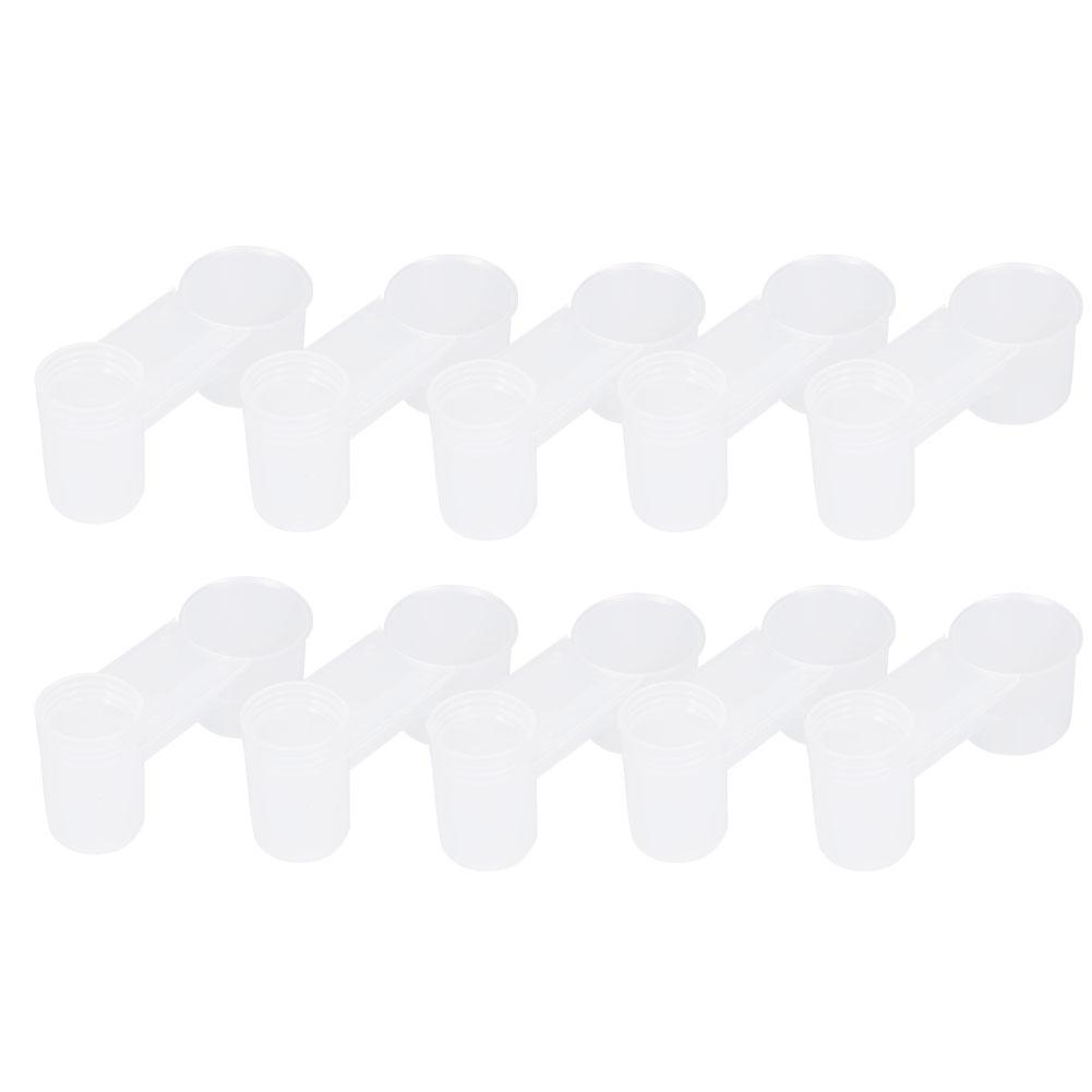 10PCS Practical Plastic Water Drinker Cup Feeder Drinking Bowl for Birds Pigeons Parrots
