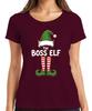 The Boss Elf Christmas Elf Santa Hat Elf Boots Humor Unisexs Tshirt