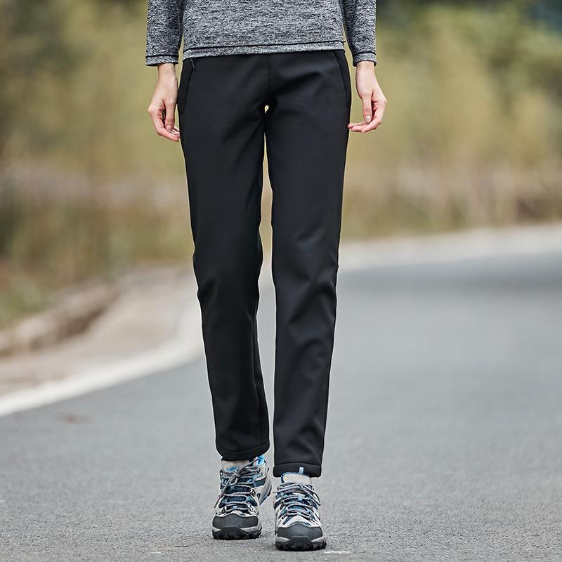 New Autumn/Winter Outdoor Fleece Windproof Skiing & Mountaineering Pants for Couples - Four-Way Stretch Softshell, Unisex.