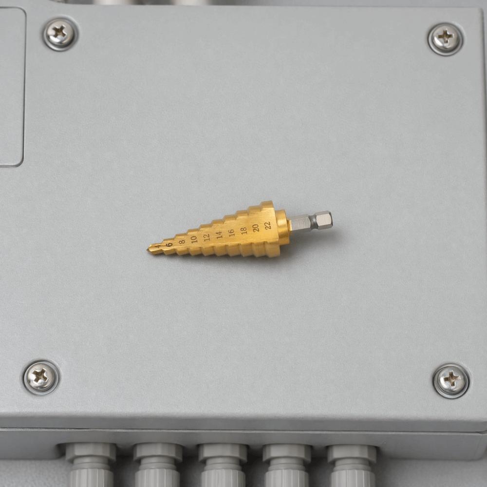 Titanium Coated Hole Cutter Hex Shank Power Tools Durable Step Drill Bit  Metal